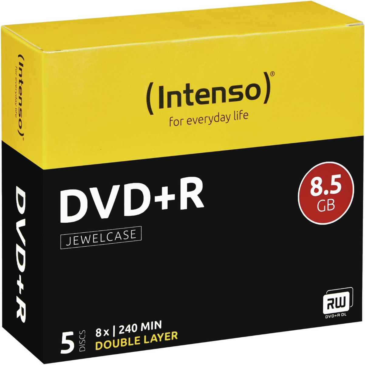 Intenso DVD+R DL 8,5GB 8x Rohlinge 5er Jewel Case