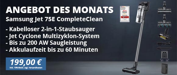 Samsung VS20B75BCR5/WD Jet 75E CompleteClean Akku-Stielstaubsauger teal silver Samsung VS20B75BCR5/WD Jet 75E CompleteClean Akku-Stielstaubsauger teal silver
